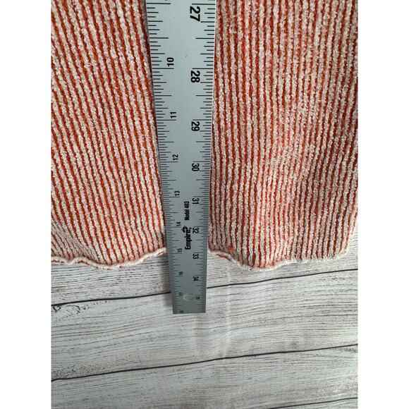 Free People Striped Super Soft Tunic Sweater Womens Small Pink Orange White - Picture 12 of 12